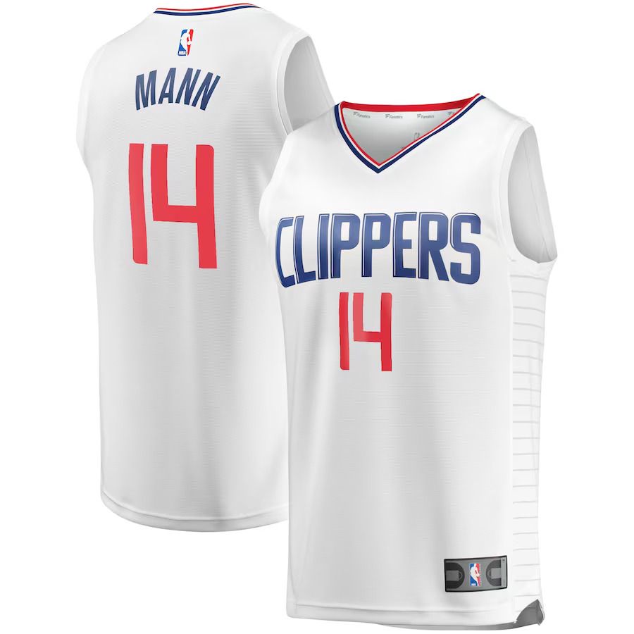 Men Los Angeles Clippers #14 Terance Mann Fanatics Branded White Fast Break Replica Player NBA Jersey